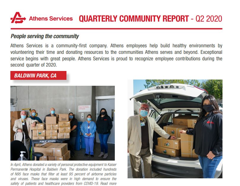 Athens Services Quarterly Community Report - 2020