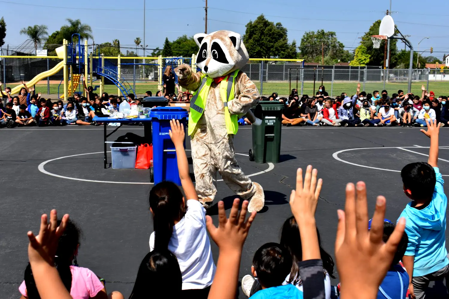 Rocky the Raccoon Teaching Children about The Importance of Recycling