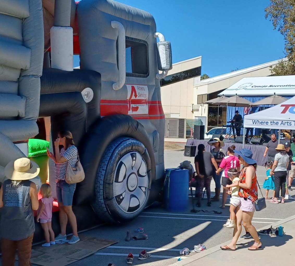 Athens Services truck at community event