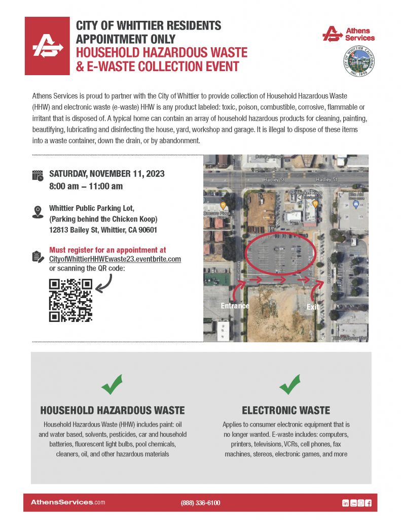 Household Hazardous Waste &amp; E-Waste Collection Event - Athens Services