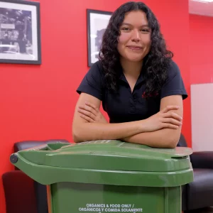 Athens Services Recycling Coordinator Carolina Guzman