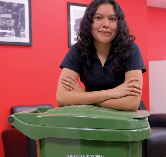 Athens Services Recycling Coordinator Carolina Guzman
