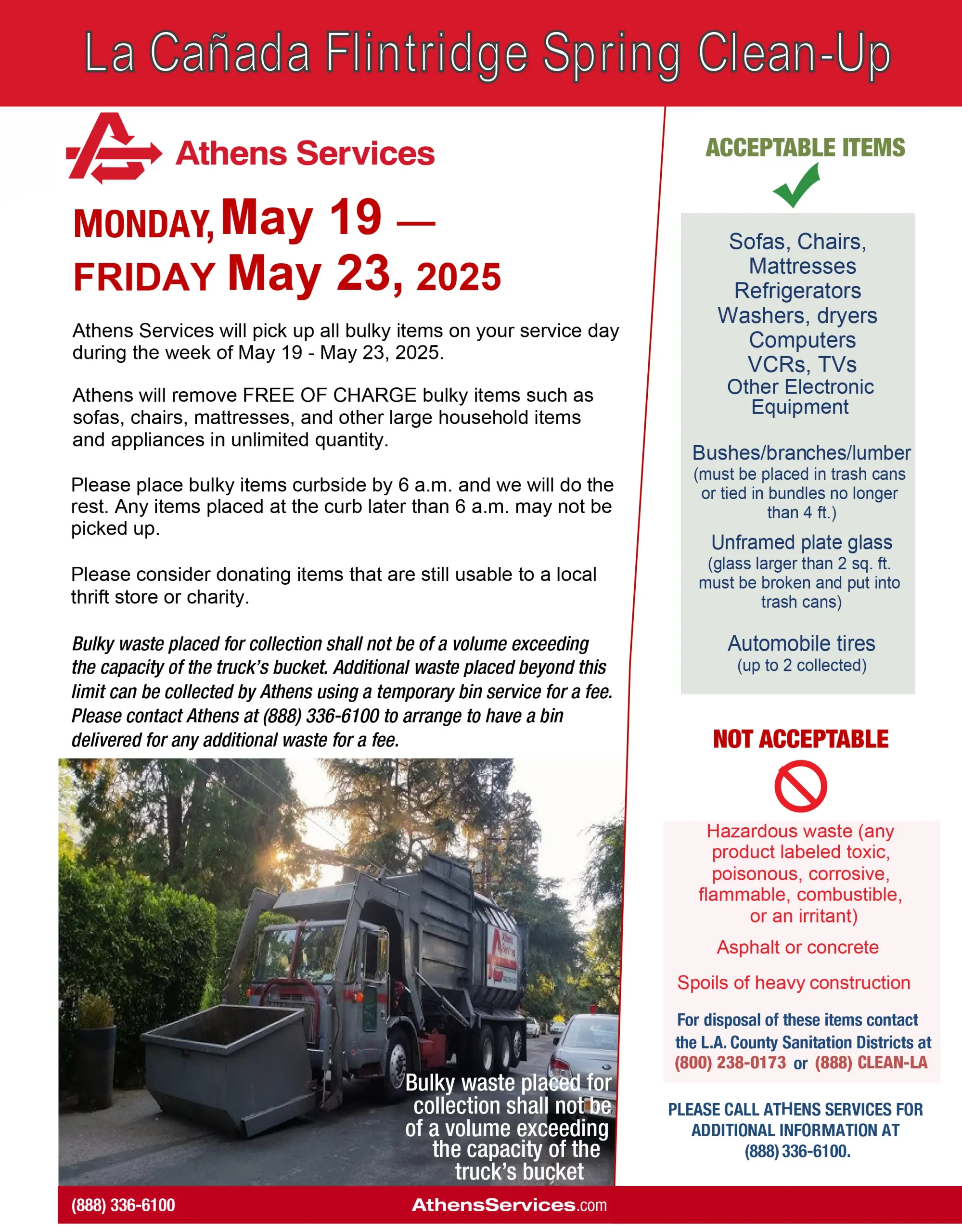 Athens Services La Cañada Flintridge Spring Cleanup