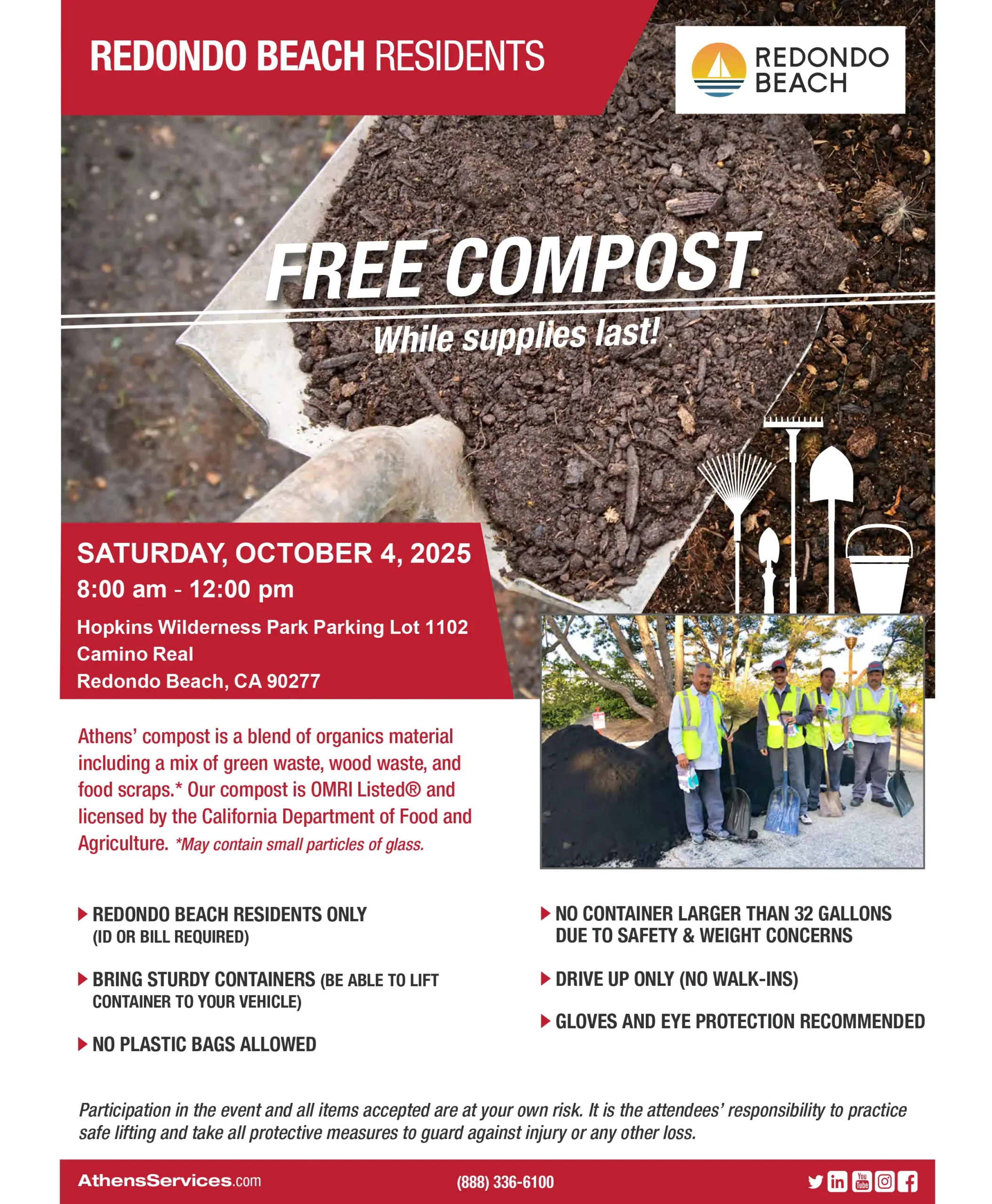 Athens Services Redondo Beach Compost Giveaway 10-04-25