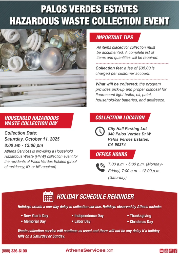 Palos Verdes Estates Hazardous Waste Collection Event