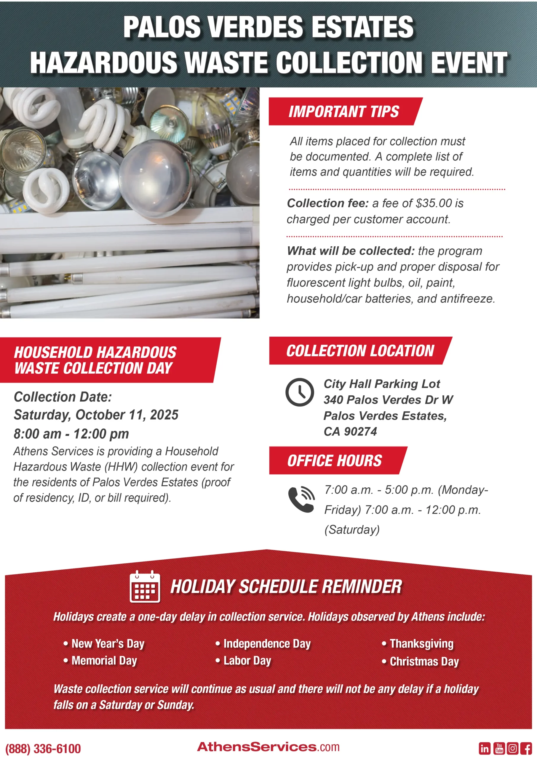 Palos Verdes Estates Hazardous Waste Collection Event