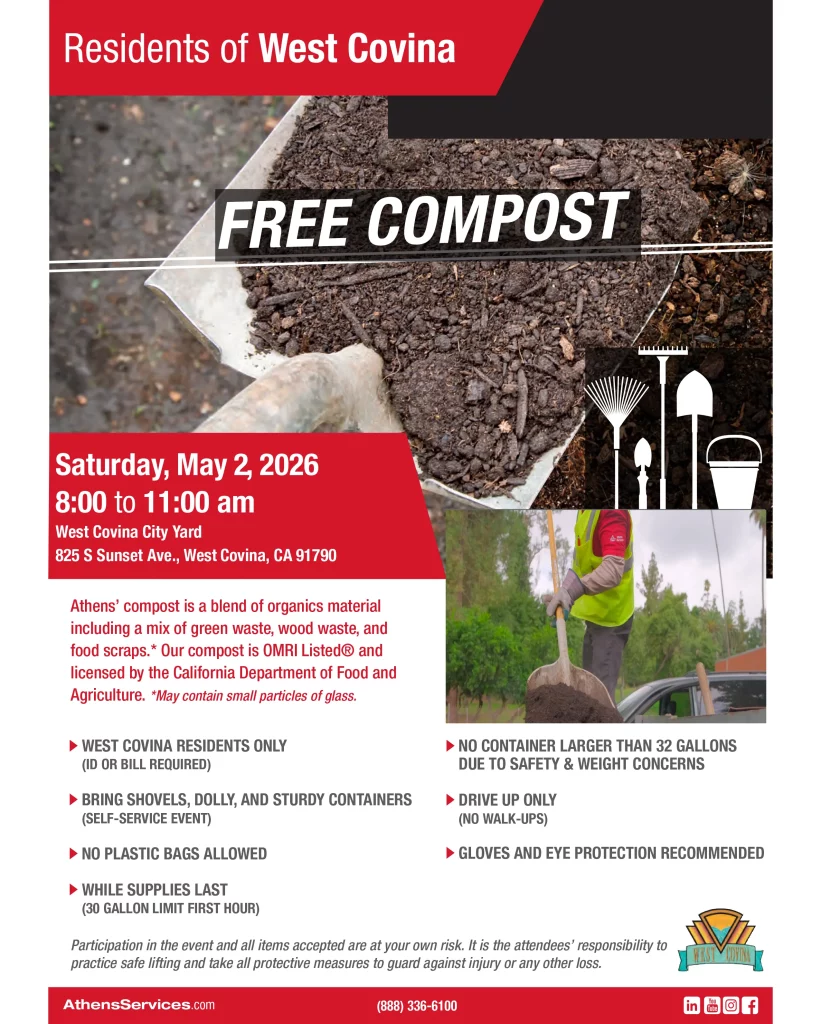 Athens Services West Covina Free Compost Flyer 05-02-2026