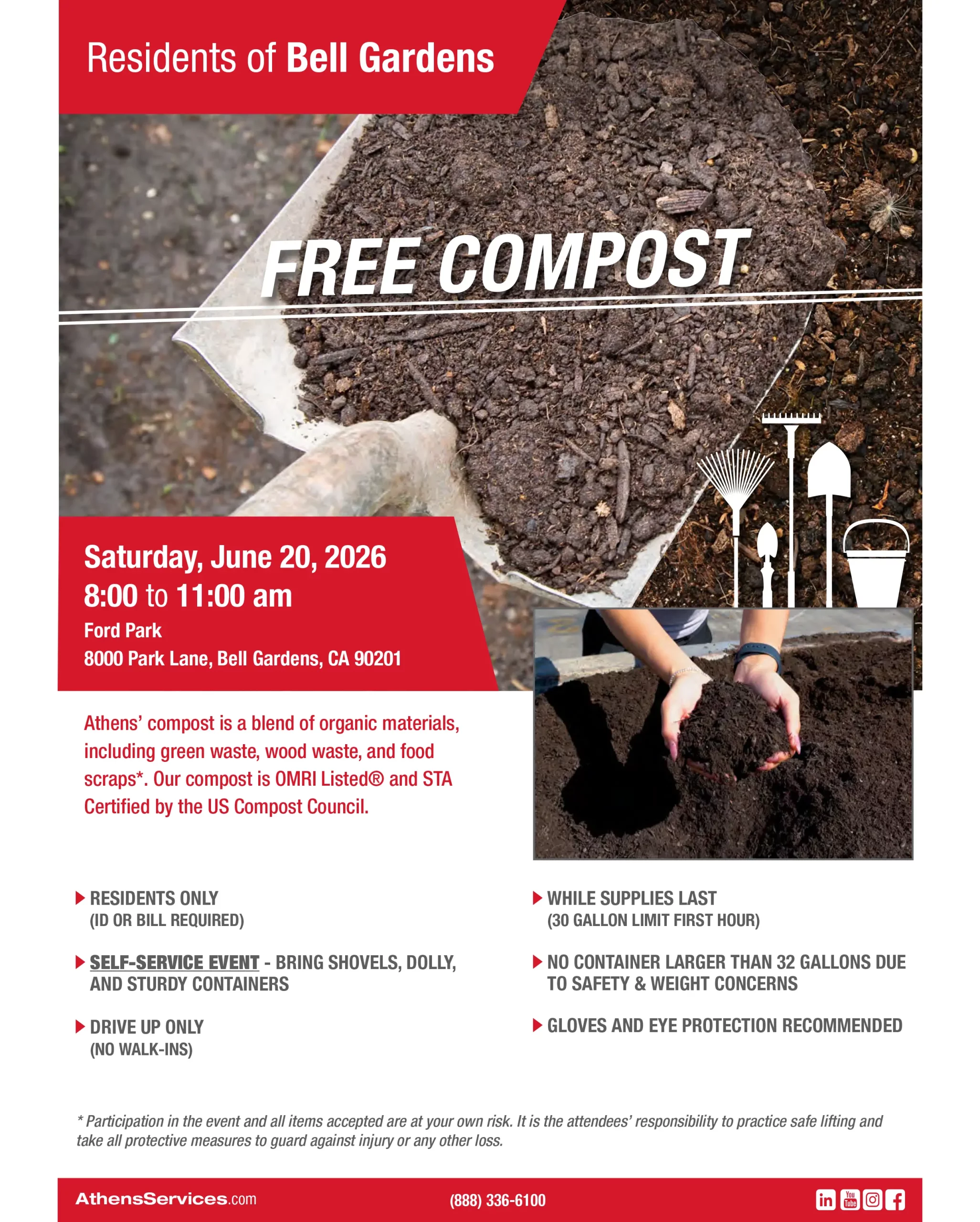 Athens Services City of Bell Gardens Free Compost Giveaway 06202026