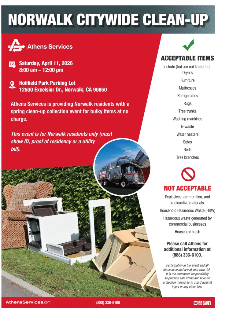 Athens Services Norwalk Citywide Cleanup 4-11-2026