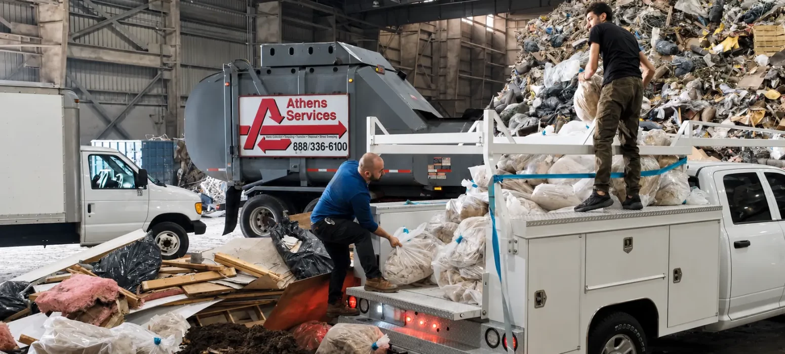Athens Services Irwindale Materials Recovery Facility Service Self-Hauler Dumping Trash