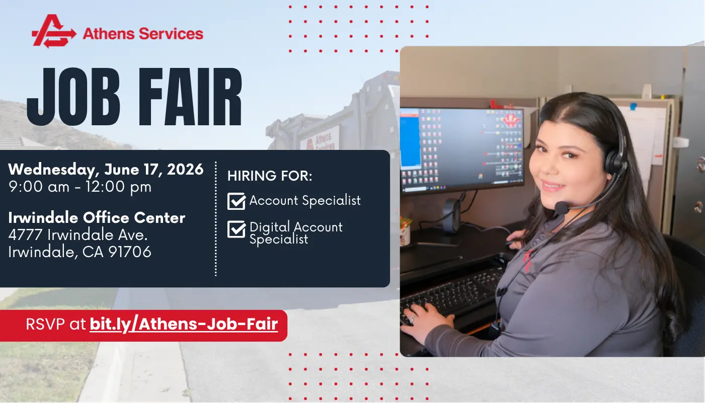 Athens Services Irwindale Customer Service Job Fair 06-17-2026 wide