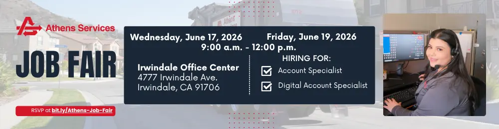 Athens Services Irwindale Customer Service Job Fair 06-17-2026