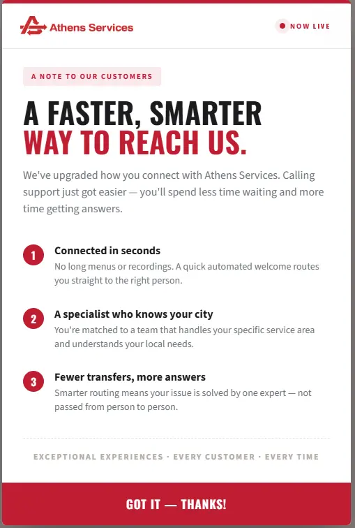 Athens Services Alert