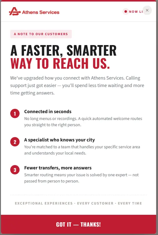 Athens Services Alert