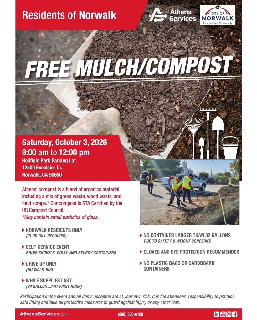 Athens Services City of Norwalk Free Compost Event Flyer 10-3-2026