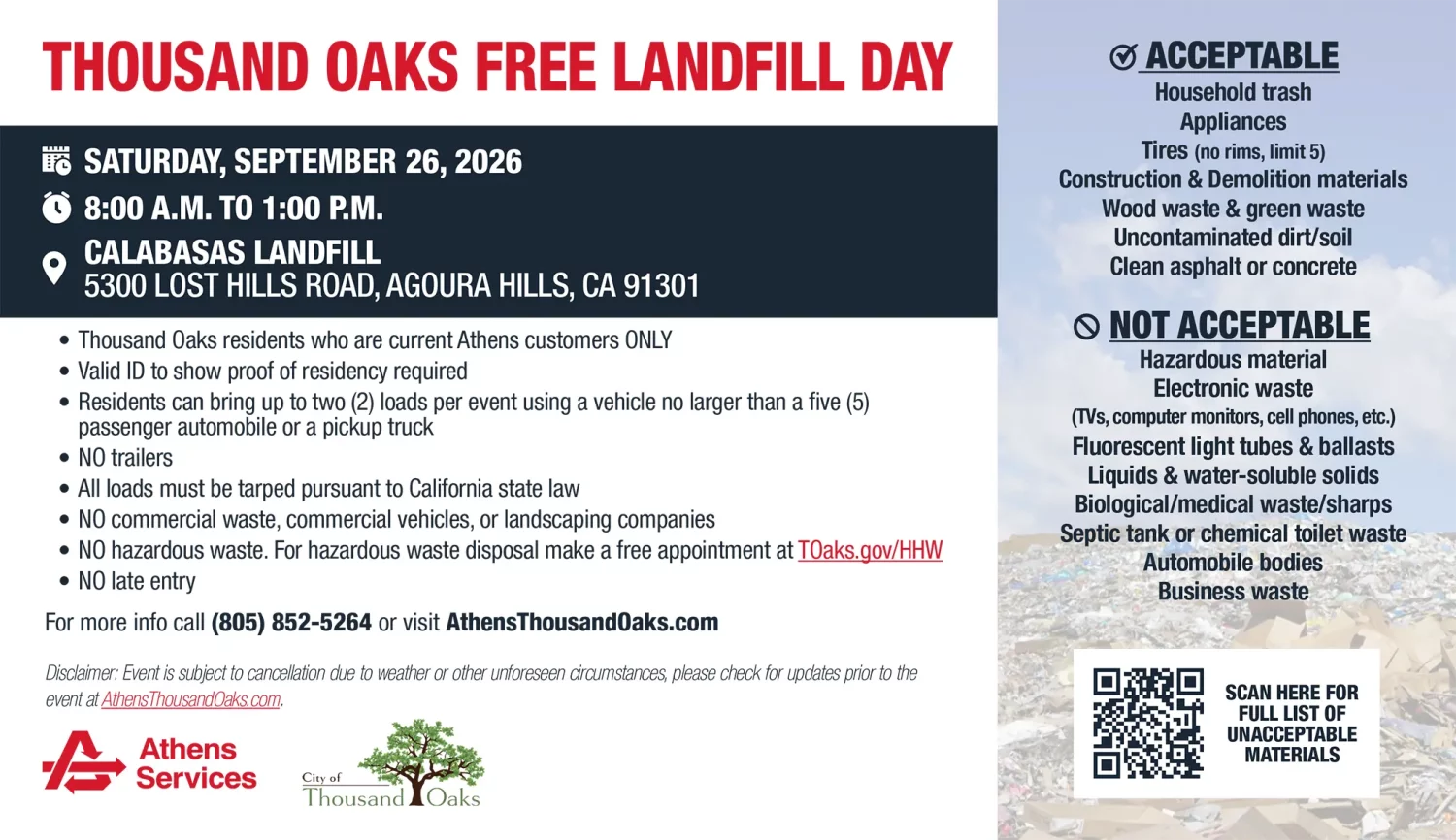 Athens Services Thousand Oaks Landfill Day