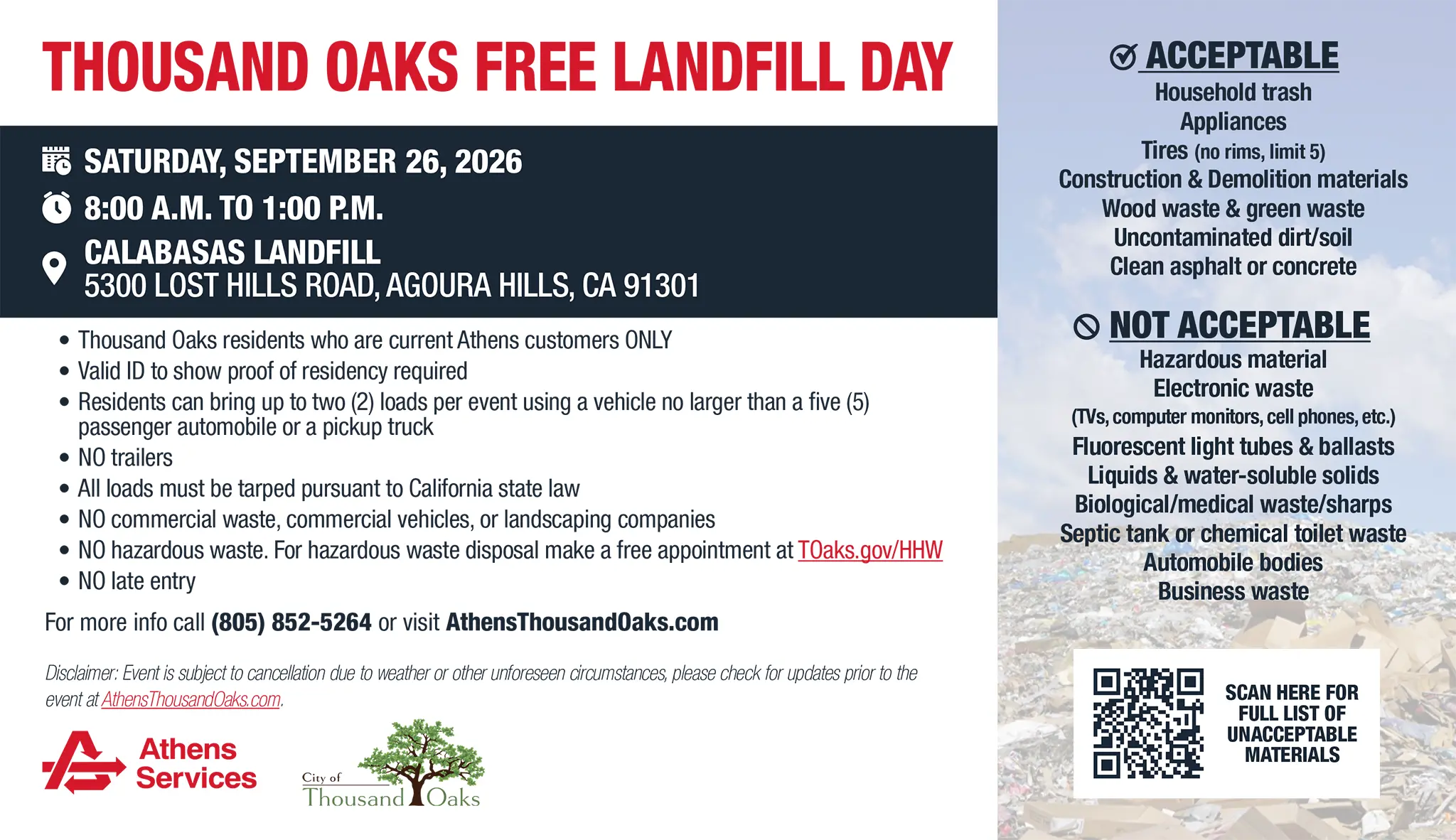 Athens Services Thousand Oaks Landfill Day